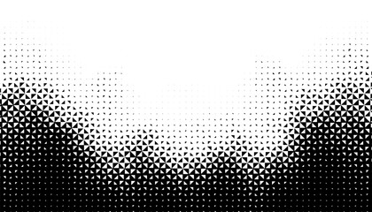 Poster - Black and white abstract halftone pattern with transition effect for sporty and modern background. Vector Format Illustration. 