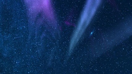 Wall Mural - milky way time lapse and aurora nightscapes