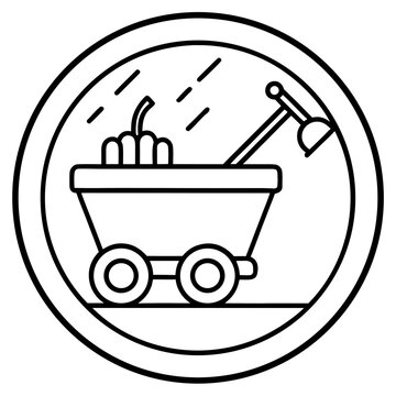 Minimal Transplanter Vector Illustration