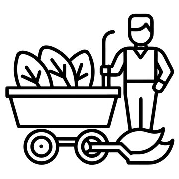 Minimal Transplanter Vector Illustration