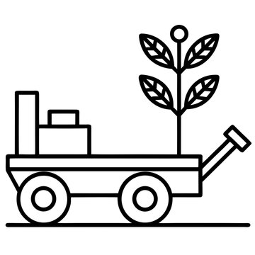 Minimal Transplanter Vector Illustration