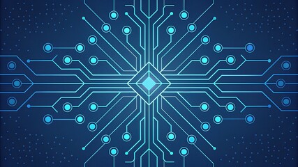 Abstract Technology Circuit Board Design Connecting Innovation for the Future