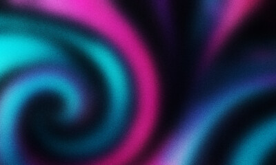 Poster - Photo of a mesmerizing abstract swirl of vibrant pink, teal, and purple colors creates a dynamic and energetic background