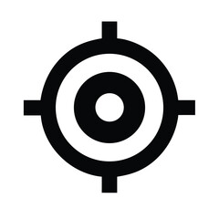 Poster - Target icon vector illustration for graphic design and aiming accuracy with crosshair symbol design