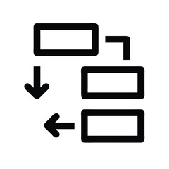 Poster - Flowchart diagram process steps icon vector illustration for website and graphic design usage