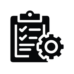 Aufkleber - Checklist process automation vector icon for task management and workflow optimization and efficiency