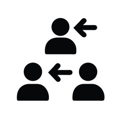 Poster - People referral network diagram icon vector illustration for business and social media concept design