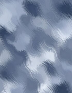 Abstract Swirling Waves in Shades of Blue