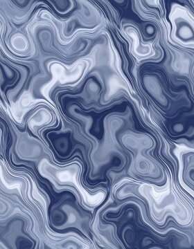 Abstract Swirling Texture in Shades of Blue and Gray