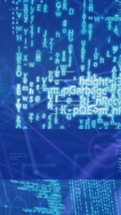 Poster - Animation of data processing online security padlock and circuit board