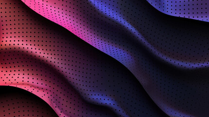 Poster - Abstract dotted halftone texture in gradient tones creates visually striking effect with flowing waves of color, evoking sense of depth and movement