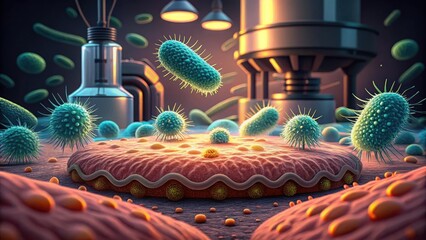 Poster - Vibrant Microbial Mutations Spreading in an Artificial Environment