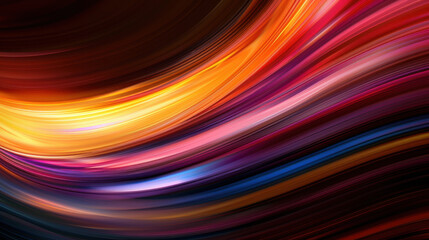 Poster - Vibrant abstract background featuring smooth, flowing lines in warm and cool colors, creating sense of motion and energy. blend of hues evokes dynamic and artistic atmosphere
