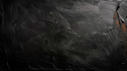Poster - Black chalkboard texture background with light dust creates unique and artistic surface, perfect for various creative projects and presentations. subtle imperfections add character and depth