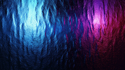Fototapete - Colorful abstract design with textured surface illuminated by blue and purple lights