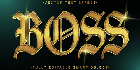 Poster -  Elite Powerful Mafia Boss Lux Style Wealth Control Design Vector Fully Editable Smart Object Text Effect