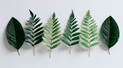 Poster - Green leaves in a row