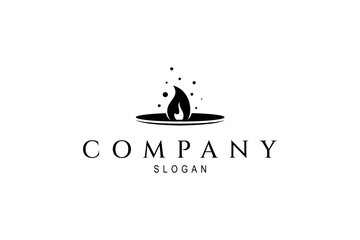 Wall Mural - candlelight flat logo vector icon template