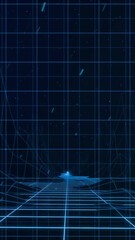 Poster - Animation of network of connections with social media icons over mountains on black background