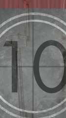 Aufkleber - animation of red curtain over countdown and keys