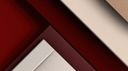 Poster - Abstract arrangement of textured papers in warm colors on a flat surface