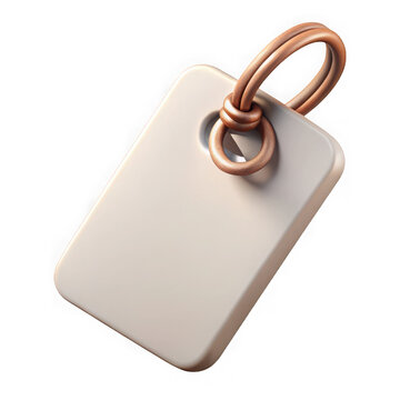 3d rendered blank tag mockup for product label Isolated background