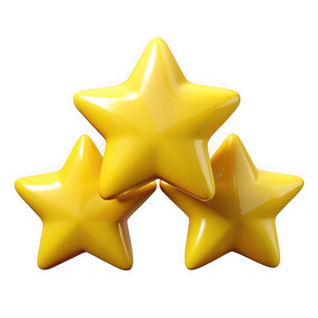 3d yellow stars background graphic Isolated background