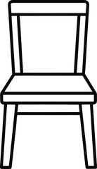 Poster - Minimalist dining chair line art icon for interior design and furniture concepts