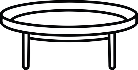 Poster - Clean line art coffee table icon set for modern interiors