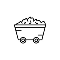 Poster - Coal icon. Industrial charcoal , vector Coal Mine Icon simple illustration for web and app..eps