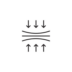 Poster - Elastic material icon, vector simple linear illustration for web and app..eps
