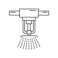 Poster - fire sprinkler icon Flat vector, simple linear illustration for web and app..eps