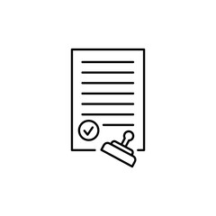 Poster - Permit icon vector logo, vector simple illustration for web and app..eps
