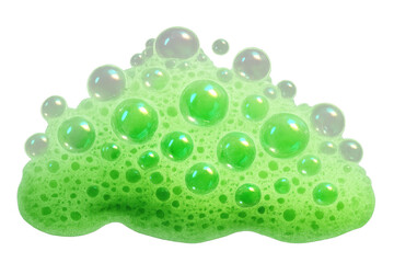 Poster - Soapy lather creating foamy texture, showcasing cleansing process against transparent white surface