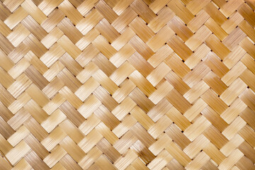 Wall Mural - Weaving bamboo wood with seamless patterns brown background
