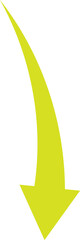 Poster - Bright yellow arrow pointing downward on a black background