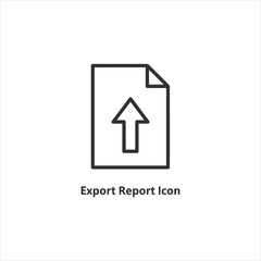 Poster - Vector art of document with an upload arrow indicating export