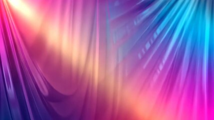Poster - Vivid colorful abstract flowing fabric with luminous gradient backdrop