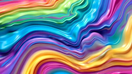 Poster - Vibrant abstract swirl patterns with colorful flowing waves and smooth textures