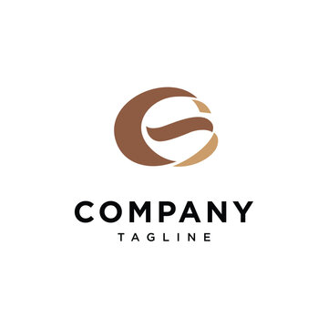 Letter G Coffee Bean Logo Icon Vector