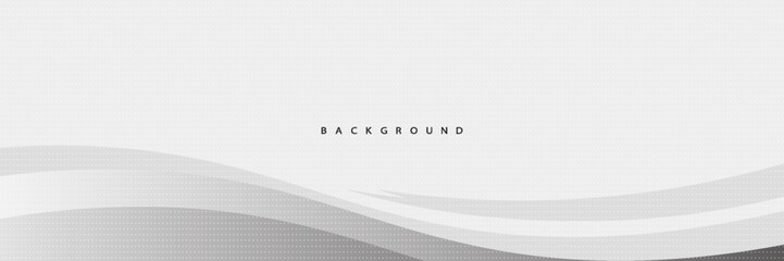 Leinwandbilder - white Abstract modern gray wave design on white background. vector