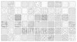 © Matheus - Collection of various monochrome texture samples and pattern swatches in a grid arrangement