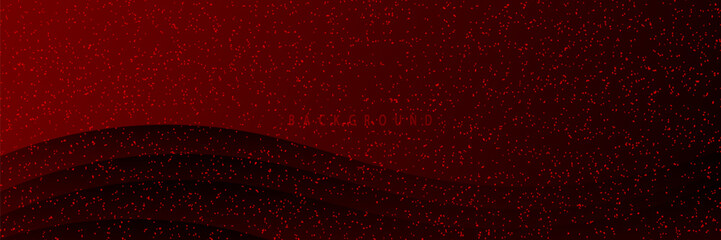 Leinwandbilder - Abstract red black banner background. Graphic design banner pattern background template with dynamic curve shapes. vector