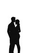 © KOMOL - silhouette of a couple with transparent background PNG and JPEG image