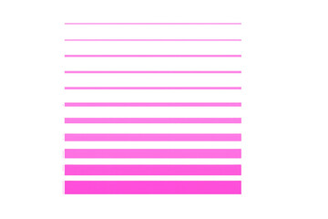 Poster - Set of pink horizontal lines gradually increasing in width on a transparent background, ideal for graphic design and creative projects
