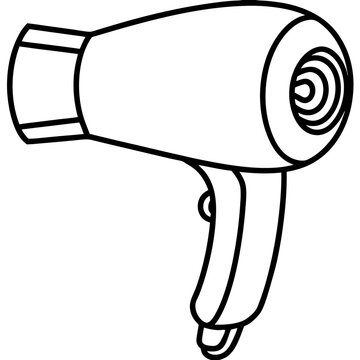 Minimal Hair Dryer Icon Vector