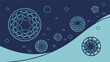© adop - Abstract virus cell illustration background design for medical and science presentation theme concept art