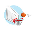 © hafid - Basketball Approaching Hoop Illustration