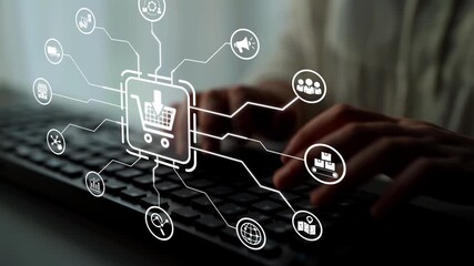 Poster - Omni-channel marketing and online shopping strategies, cross-platform customer experience, brand unification, and integrated marketing communication across digital channels. Muxer