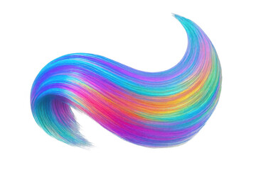 Leinwandbilder - Rainbow brushstroke swirling dynamically, forming vibrant wave pattern against transparent backdrop with colorful movement